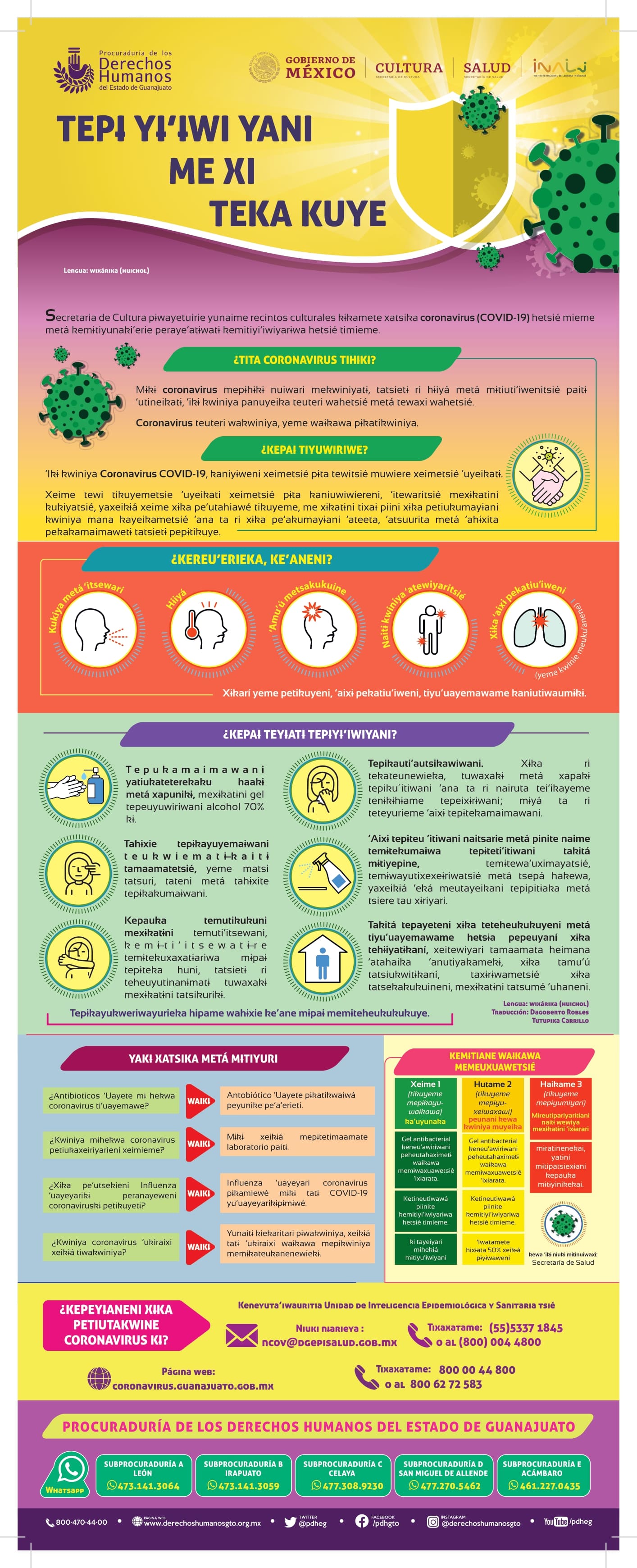 MATERIAL INFORMATIVO: PREVENCIÓN Y COVID-19 EN LENGUAS INDÍGENAS - Procuraduría de los Derechos ...